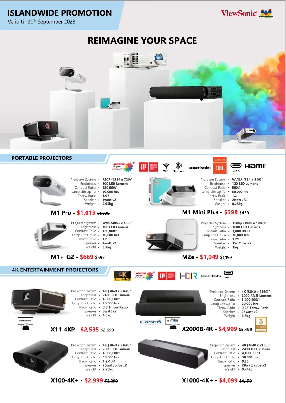 Viewsonic Projector Promo Aug 2023 Flyer 01