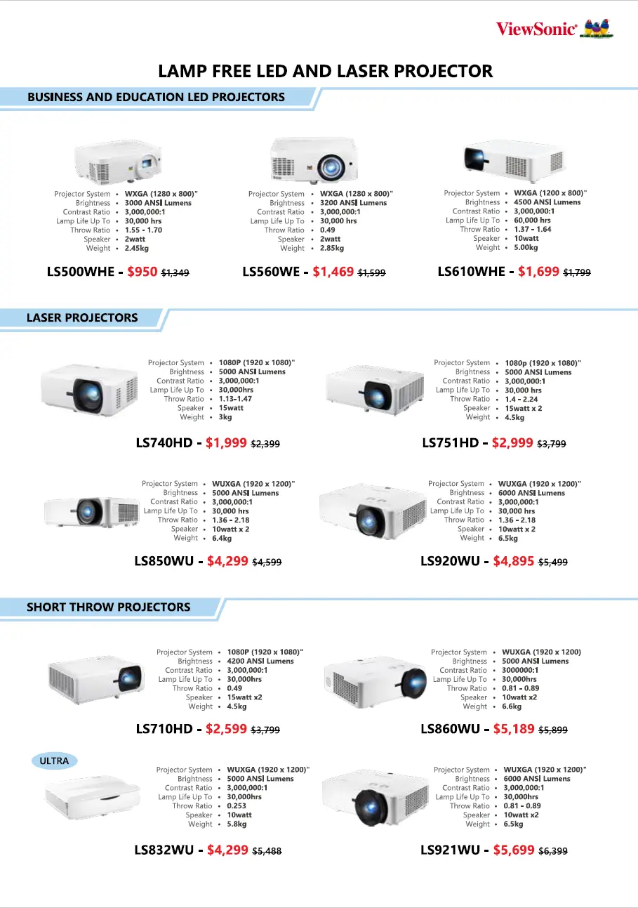 Viewsonic Projector Promo Aug 2023 Flyer 02